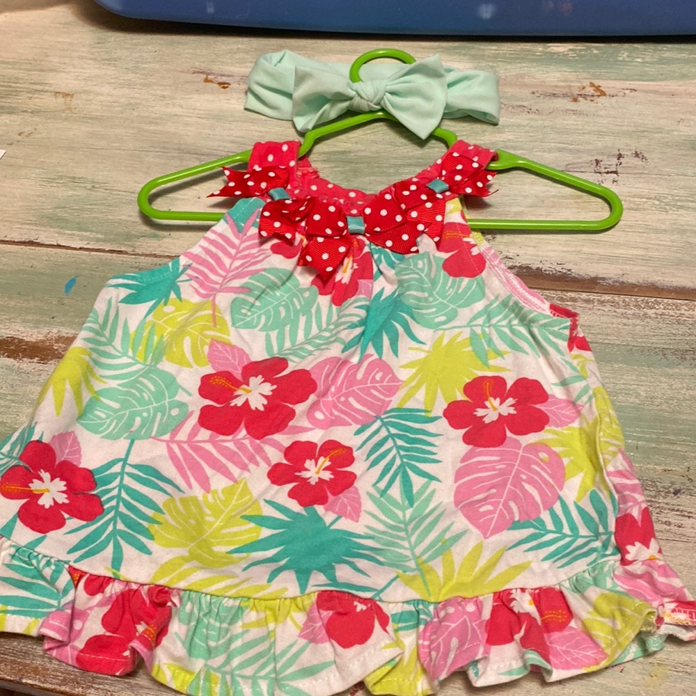 Rare Editions Girls Size 14 Month Floral Top